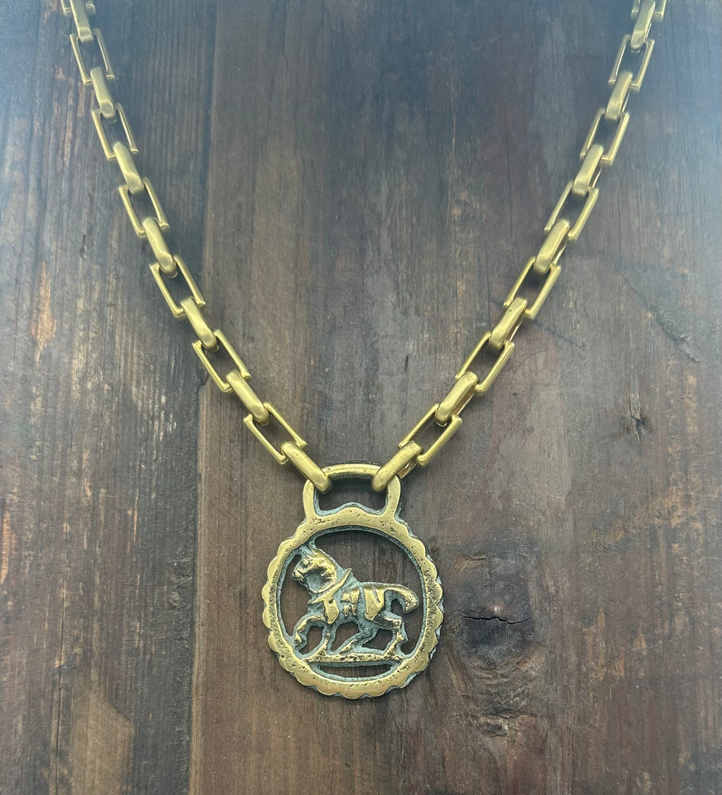 Brass Horse Necklace