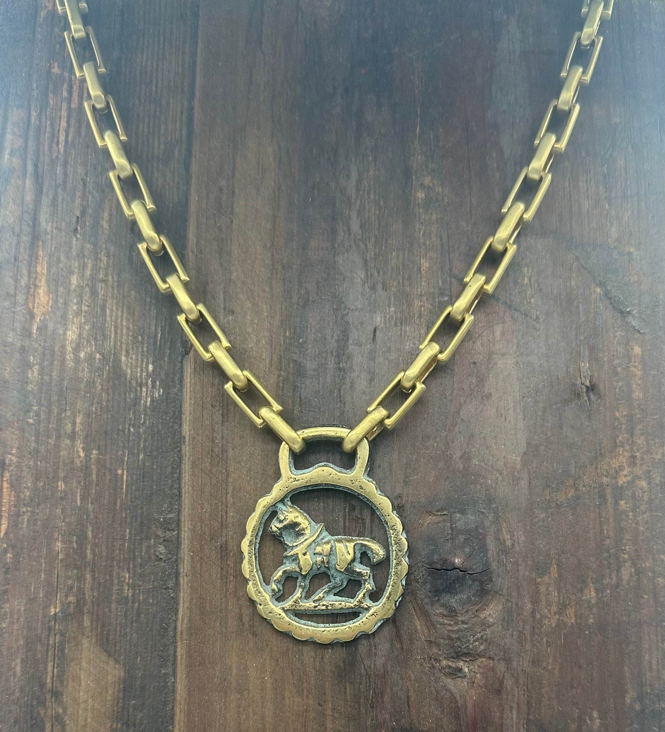 Brass Horse Necklace
