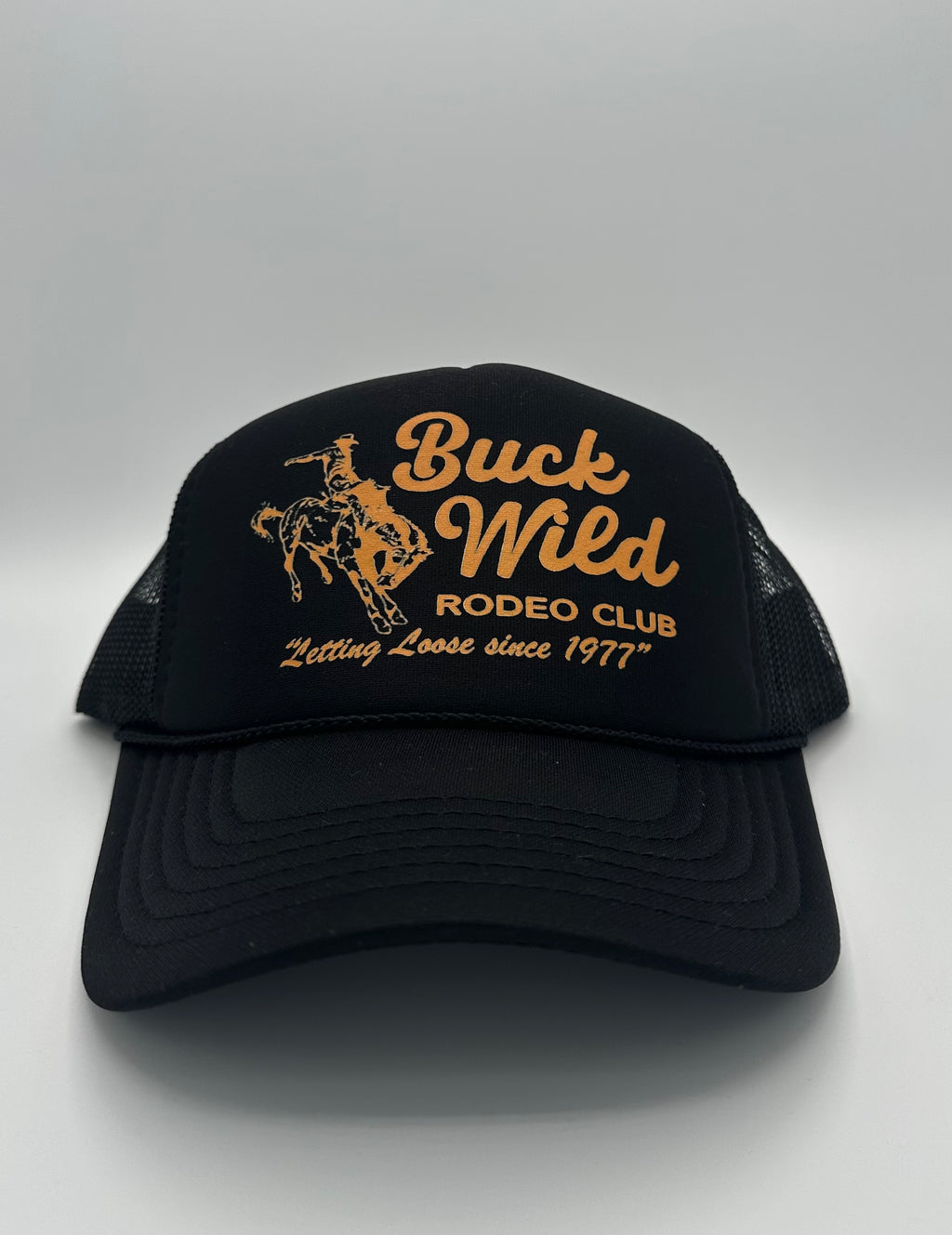Buck Wild Trucker Hat, Black