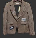 Blazer w/ Patches, Notched Collar